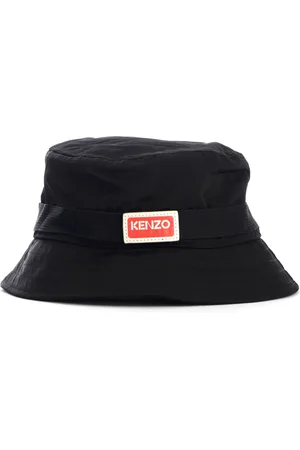 Kenzo Akcesoria, Mężczyzna, Czarny, S, Bawełna, Kapelusz Bucket Hat z Logo