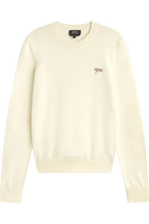 A.P.C. Swetry, Kobieta, Beżowy, M, T-shirt z Długim Rękawem Styl Minimalistyczny