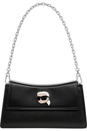 Karl Lagerfeld Torebki, Kobieta, Czarny, ONE SIZE, Skóra, Elegancka torba typu hobo z regulowanym paskiem
