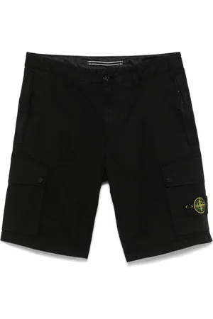 Stone Island Szorty, Mężczyzna, Czarny, W32, Bawełna, Szorty Casualowe