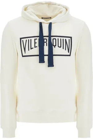 Vilebrequin Bluzy, Mężczyzna, Biały, L, Len, Biała Bluza z Kapturem