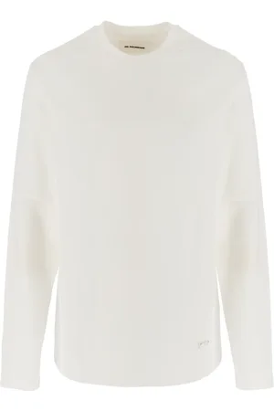Jil Sander Koszulki, Mężczyzna, Biały, M, Bawełna, Casualowa bawełniana koszulka