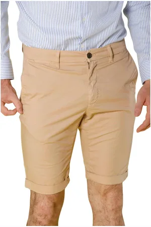 Masons Szorty, Mężczyzna, Beżowy, 2XL, Bawełna, Szorty Chino Bermuda z gabardyny elastycznej