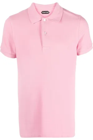 Tom Ford Koszulki, Mężczyzna, Różowy, 2XL, Bawełna, Bawełniana koszulka polo z krótkim rękawem