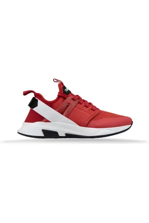 Tom Ford Buty, Mężczyzna, Czerwony, 44 EU, Zamsz, Sznurowane Sneakersy