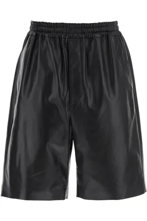 Jil Sander Szorty, Mężczyzna, Czarny, M, Skóra, Eleganckie Czarne Szorty