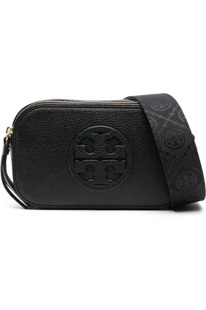 Tory Burch Torebki, Kobieta, Czarny, ONE SIZE, Skóra, Mini Miller Crossbody Bag