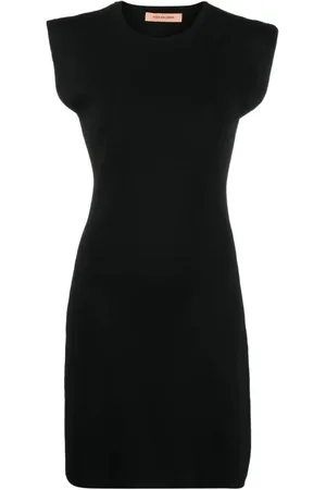 YVES SALOMON Sukienki, Kobieta, Czarny, L, Sukienka z dzianiny stretch w kolorze Noir