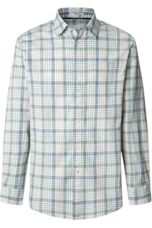 Pepe Jeans Koszule, Mężczyzna, Zielony, M, Nowoczesna Koszula Casual Aitor W Kratke