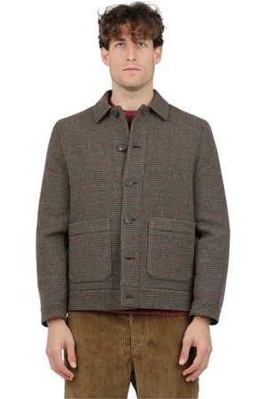 Circolo Kurtki, Mężczyzna, Czarny, M, Pied de Poule Work Jacket