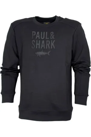 Paul & Shark Bluzy, Mężczyzna, Czarny, L, Bawełna, Czarna bluza dresowa