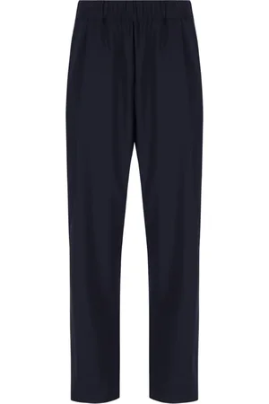 LANEUS Spodnie, Mężczyzna, Niebieski, M, Wełna, Spodnie jumpsuit z szerokimi nogawkami
