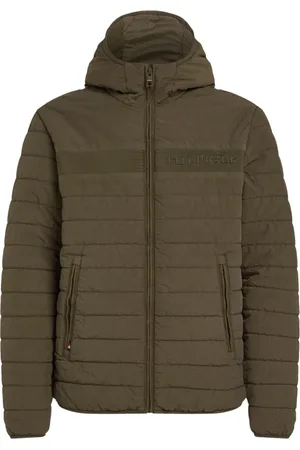 Tommy Hilfiger Kurtki, Mężczyzna, Zielony, XL, Poliester, Kurtka z kapturem