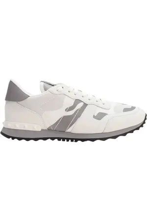 VALENTINO GARAVANI Buty, Mężczyzna, Szary, 45 EU, Skóra, Stylowe Sneakersy o Unikalnym Designie