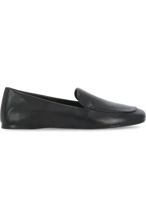 Khaite Buty, Kobieta, Czarny, 37 EU, Skóra, Czarne skórzane mokasyny z kwadratowym noskiem