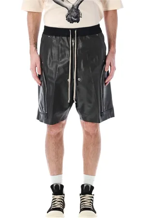 Rick Owens Szorty, Mężczyzna, Czarny, L, Czarne Szorty Bauhaus Bela