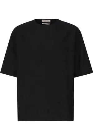 VALENTINO GARAVANI Koszulki, Mężczyzna, Czarny, M, Bawełna, T-shirt z okrągłym dekoltem i motywem Iconographe