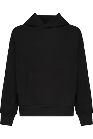 BARROW Bluzy, Mężczyzna, Czarny, L, Czarna bluza z kapturem z bawełny z uśmiechem