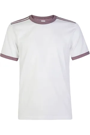 ELEVENTY Koszulki, Mężczyzna, Biały, 2XL, Bawełna, T-shirt z okrągłym dekoltem z bawełny dżersejowej