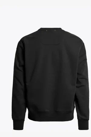 Parajumpers Bluzy, Mężczyzna, Czarny, L, Nylon, Bluza Crew z nylonowymi detalami