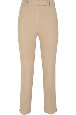 Incotex Spodnie, Kobieta, brązowy, XS, Bawełna, Spodnie Cropped ze Streczowego Gabardynu