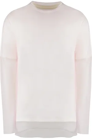 Jil Sander Bluzy, Mężczyzna, Biały, M, Bawełna, Warstwowa koszulka bawełniana