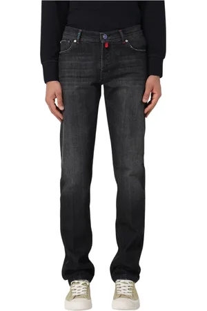 Kiton Jeansy, Mężczyzna, Czarny, W31, Bawełna, Jeansyy Slim-fit