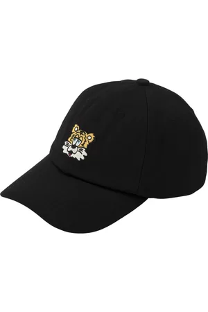 Kenzo Akcesoria, Mężczyzna, Czarny, ONE SIZE, Bawełna, Czapka z haftowanym logo