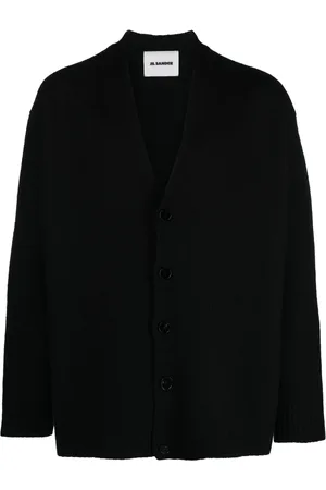 Jil Sander Swetry, Mężczyzna, Czarny, L, Stylowy Kardigan