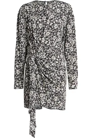Isabel Marant Sukienki, Kobieta, Wielobarwność, L, Sukienka Dulce w kwiaty czarno-biała