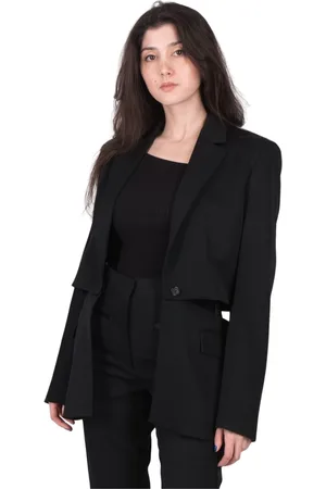 J.W.Anderson Kurtki, Kobieta, Czarny, S, Wełna, Cut Out Blazer