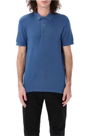 Tom Ford Koszulki, Mężczyzna, Niebieski, M, Bawełna, Koszulka Polo Pique