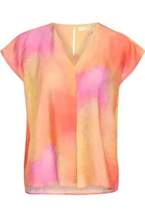 INWEAR Koszulki, Kobieta, Wielobarwność, XS, Bluzka Top z Abstrakcyjnym Nadrukiem In Wear Sky Lights