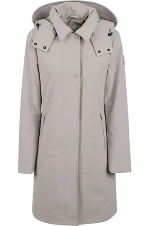 Woolrich Płaszcze, Kobieta, Beżowy, M, Firth Down Hooded Trench