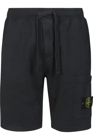 Stone Island Szorty, Mężczyzna, Niebieski, S, Bawełna, Bermuda Felpa Shorts