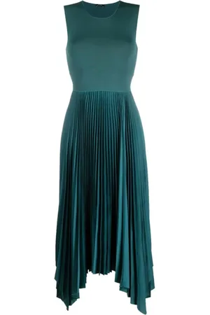 Joseph Sukienki, Kobieta, Zielony, S, Poliester, Sukienka Dera Knit Weave Plisse