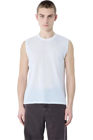 OUR LEGACY Koszulki, Mężczyzna, Biały, L, Lekki Crewneck Tank Top