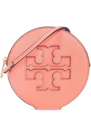 Tory Burch Akcesoria, Kobieta, Różowy, ONE SIZE, Skóra, Różowy skórzany portfel z paskiem na nadgarstek
