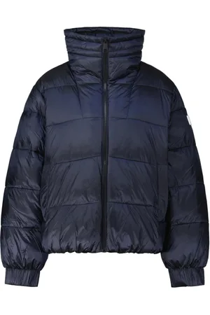 HUGO BOSS Kurtki, Kobieta, Niebieski, L, Poliester, Padded Jacket with High Collar