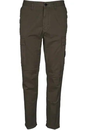 Stone Island Spodnie, Mężczyzna, Zielony, W30, Bawełna, Spodnie Casualowe