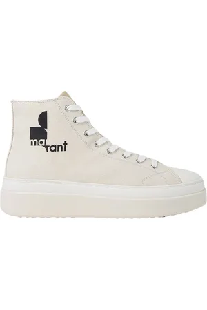 Isabel Marant Buty, Kobieta, Beżowy, 40 EU, Bawełna, Austen High Top Sneakers