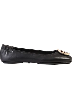 Tory Burch Buty, Kobieta, Czarny, 36 EU, Skóra, Metalowe Baleriny