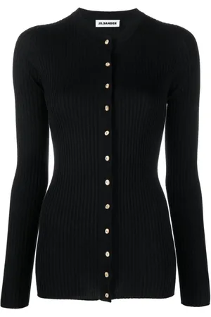 Jil Sander Swetry, Kobieta, Czarny, S, Wełna, Stylowy Kardigan