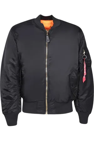 Alpha Industries Kurtki, Mężczyzna, Czarny, S, Nylon, Czarna Kurtka dla Mężczyzn Stylowa