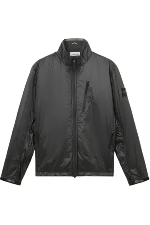 Stone Island Kurtki, Mężczyzna, Czarny, M, Nylon, Pikowana kurtka puchowa z naszywką kompasu