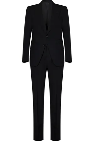 Tom Ford Garnitury, Mężczyzna, Czarny, S, Wełna, Garnitur Jednorzędowy