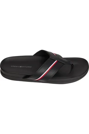 Tommy Hilfiger Buty, Mężczyzna, Czarny, 44 EU, Poliester, Klapki japonki