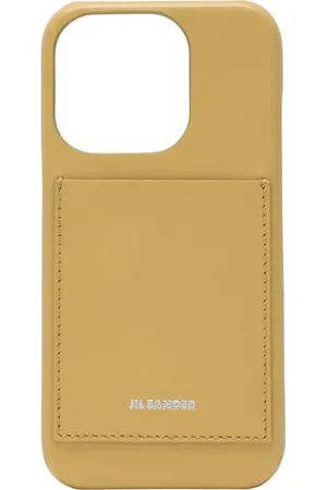 Jil Sander Akcesoria, Kobieta, Żółty, ONE SIZE, Skóra, Akcesorium do telefonu
