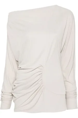 Khaite Koszulki, Kobieta, Biały, S, Bluzka The Ciro Ruched Top