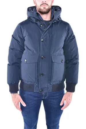 Woolrich Kurtki, Mężczyzna, Niebieski, S, Bawełna, Kurtka Polar Bomber